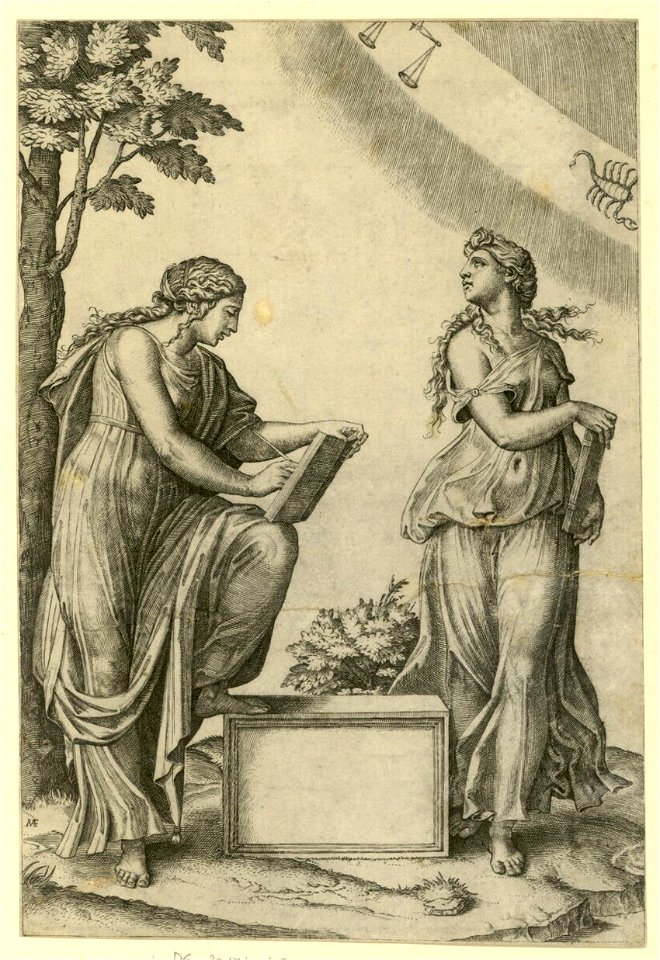 Raimondi - Zwei Frauen mit den Sternzeichen Waage und Skorpion, DG201736758