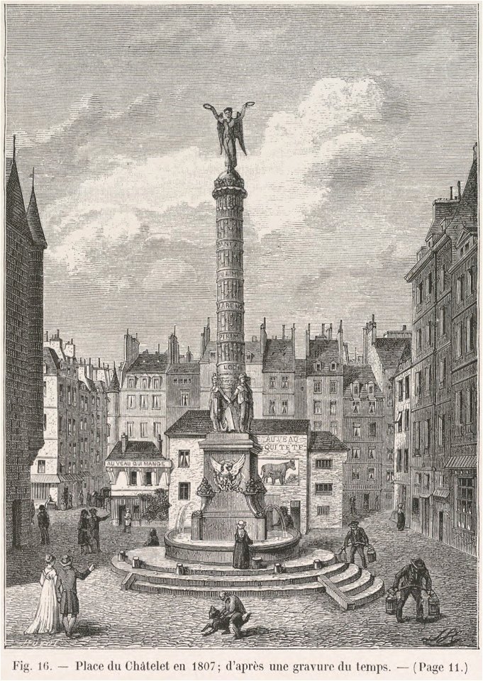 Place du Châtelet en 1807