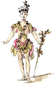 Rameau - Zoroastre - costume scetch by Louis-René Boquet, 1769 - Choeur des Elements, La Terre retouched