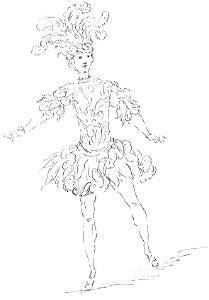 Rameau - Zoroastre - costume scetch by Louis-René Boquet, 1769 - Le Feu retouched