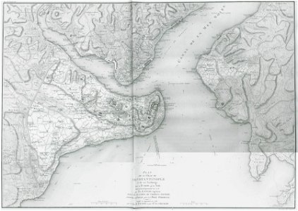 Plan de la ville de Constantinople et de ses feaubourgs tant en Europe qu'en Asie - Choiseul-gouffier Gabriel Florent Auguste De - 1822