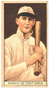 Ralph Works, Detroit Tigers, baseball card portrait LCCN2008678370