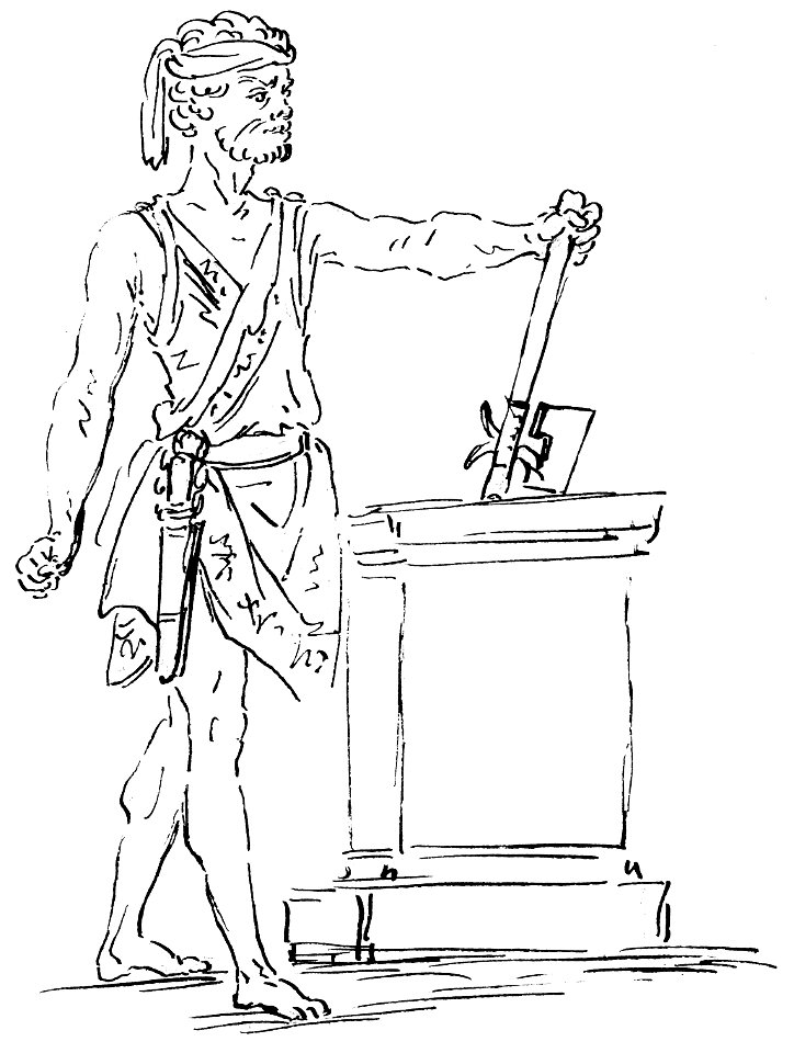 Rameau - Zoroastre - costume scetch by Louis-René Boquet, 1769 - Sacrificateur d'Hariman retouched