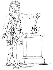 Rameau - Zoroastre - costume scetch by Louis-René Boquet, 1769 - Sacrificateur d'Hariman retouched