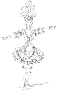 Rameau - Zoroastre - costume scetch by Louis-René Boquet, 1769 - Mr Gardel, La Terre retouched