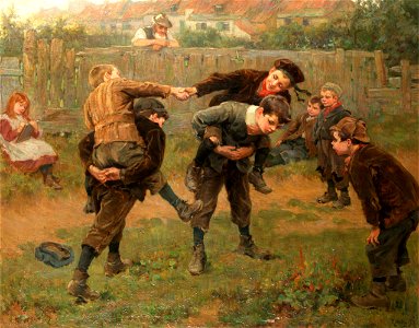 Ralph Hedley The tournament 1898. Free illustration for personal and commercial use.