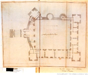 Plan du château de Lesparre, by Hermann van der Hem, btv1b7741894t