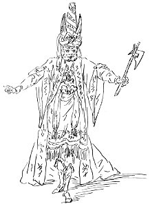 Rameau - Zoroastre - costume scetch by Louis-René Boquet, 1769 - Zopire (Pretre d'Ariman) retouched