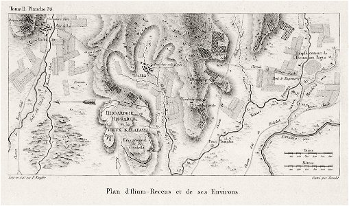 Plan d'Ilium-Recens et de ses environs - Choiseul-gouffier Gabriel Florent Auguste De - 1822