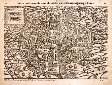 Plan de Paris vers 1550-2