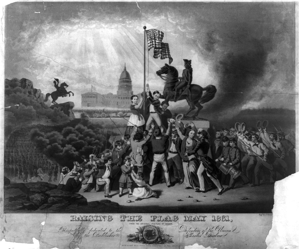 Raising the flag May 1861 LCCN2003689290