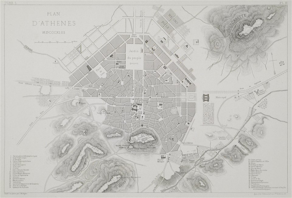 Plan d'Athènes - Rey Etienne - 1867