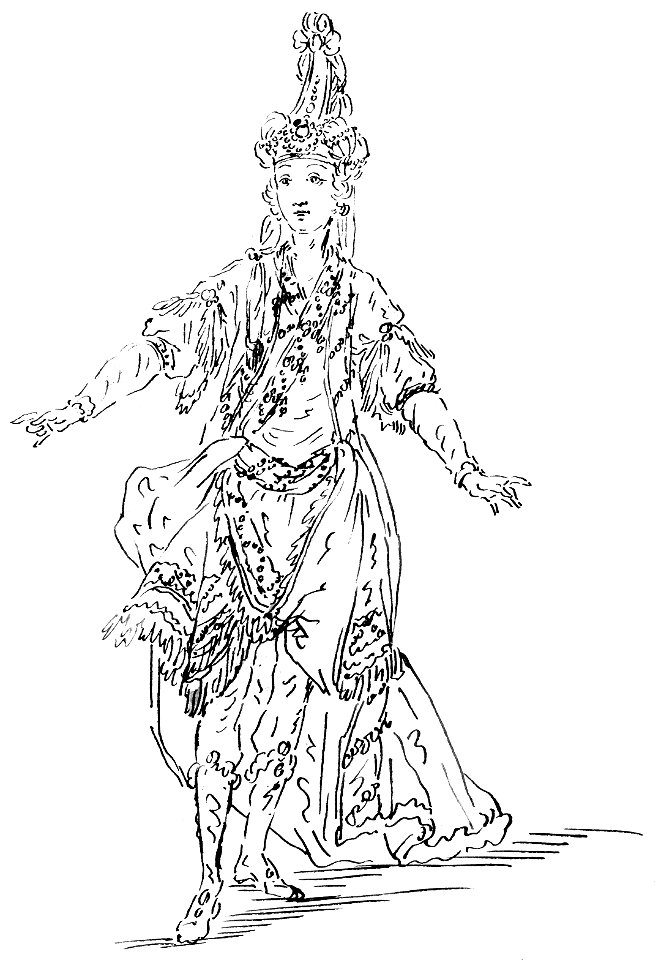 Rameau - Zoroastre - costume scetch by Louis-René Boquet, 1769 - Mr Legros, Zoroastre Prince des Mages retouched
