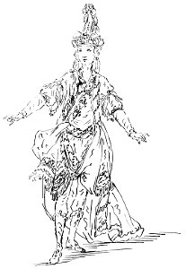 Rameau - Zoroastre - costume scetch by Louis-René Boquet, 1769 - Mr Legros, Zoroastre Prince des Mages retouched
