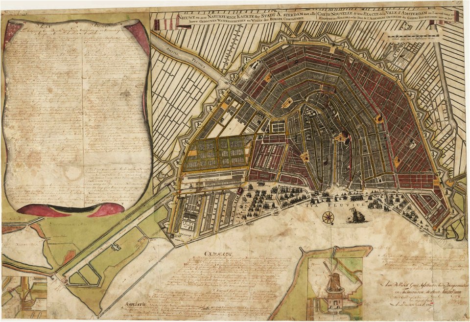 Plan for refreshing the water in the canals of Amsterdam by Anthonij de Grave