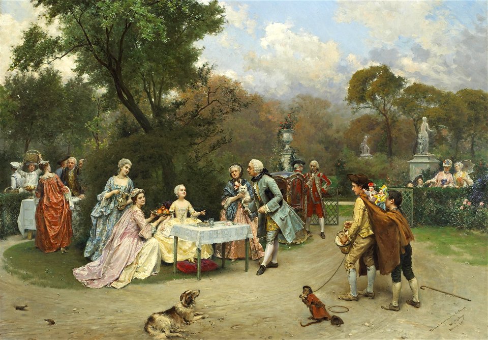 Raimundo Madrazo Princess in the gardens of Versailles