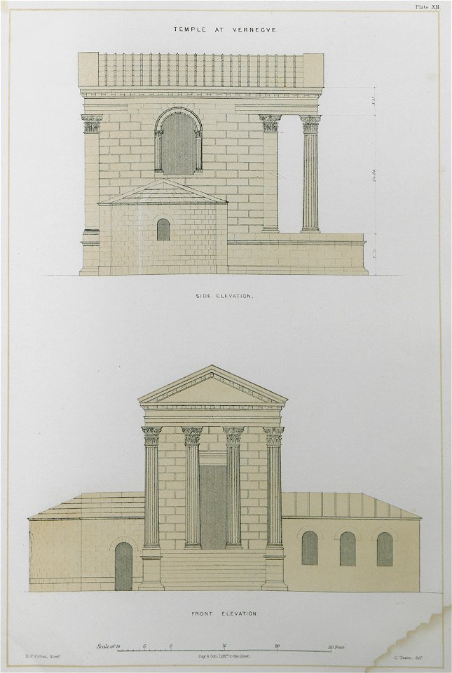 Plan of Temple at Vernegue (2) - Texier Charles - 1864