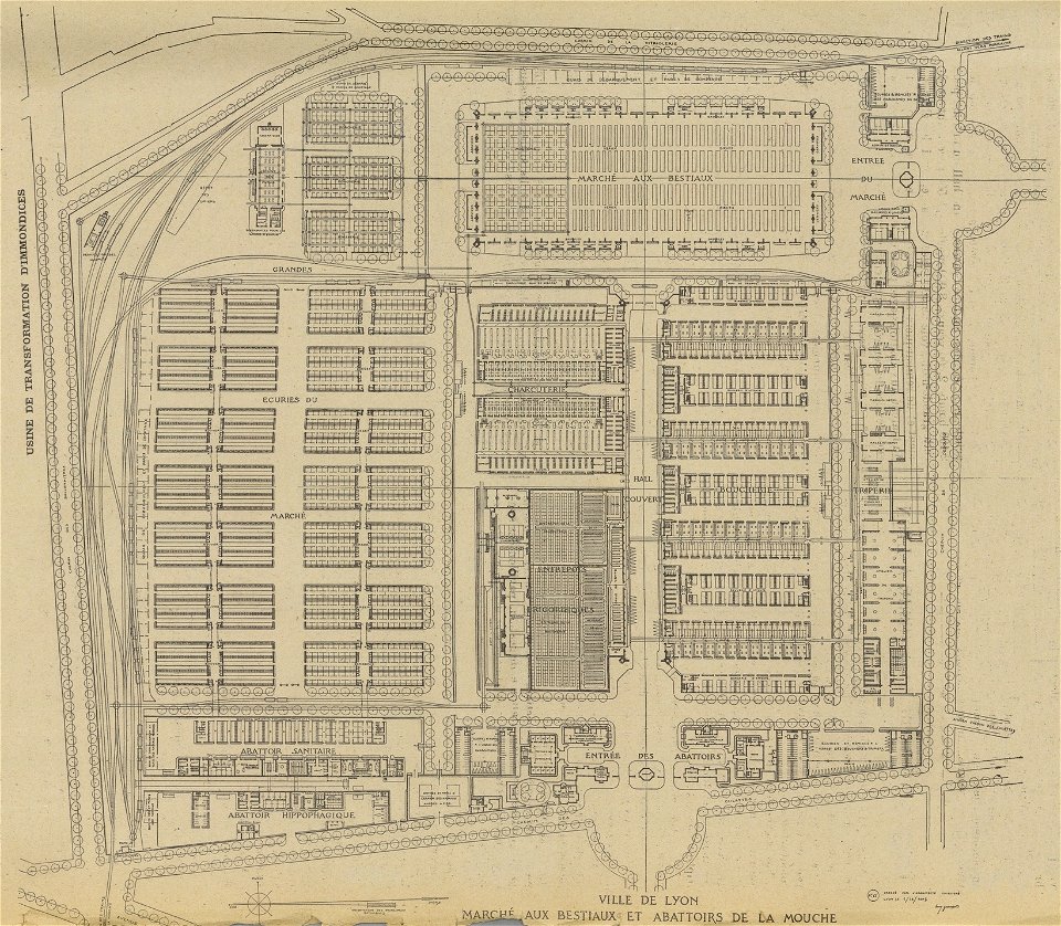 Plan des abattoirs de la mouche - Free Stock Illustrations | Creazilla