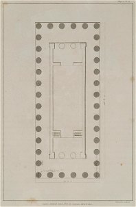 Plan of the lesser Temple - Wilkins William - 1807. Free illustration for personal and commercial use.