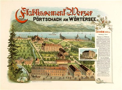 Plakat Etablissement Werzer Pörtschach am Wörthersee c1890