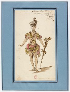 Rameau - Zoroastre - costume scetch by Louis-René Boquet, 1769 - Choeur des Elements, La Terre