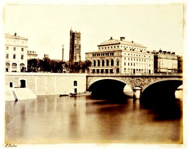 Place du Chatelet (sepia) by Edouard Baldus