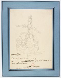 Rameau - Zoroastre - costume scetch by Louis-René Boquet, 1769 - Mlle Audinot, Bactrienne
