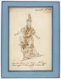 Rameau - Zoroastre - costume scetch by Louis-René Boquet, 1769 - Mr Legros, Zoroastre Prince des Mages