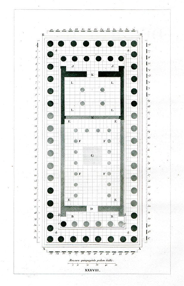 Plan of the Parthenon - Peter Oluf Brøndsted - 1830