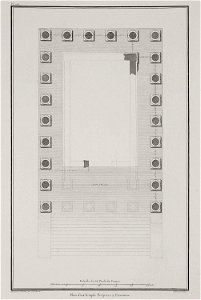 Plan d'un Temple Periptère à Euromus - Choiseul-gouffier Gabriel Florent Auguste De - 1782