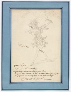 Rameau - Zoroastre - costume scetch by Louis-René Boquet, 1769 - Mr Dauberval, Le Desespoir