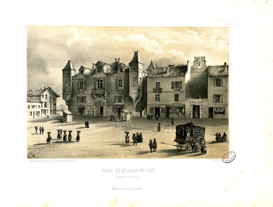 Place de St Jean-de-Luz, maison de Louis XIV - Fonds Ancely - B315556101 A HENNEBUTTE 1 1 081