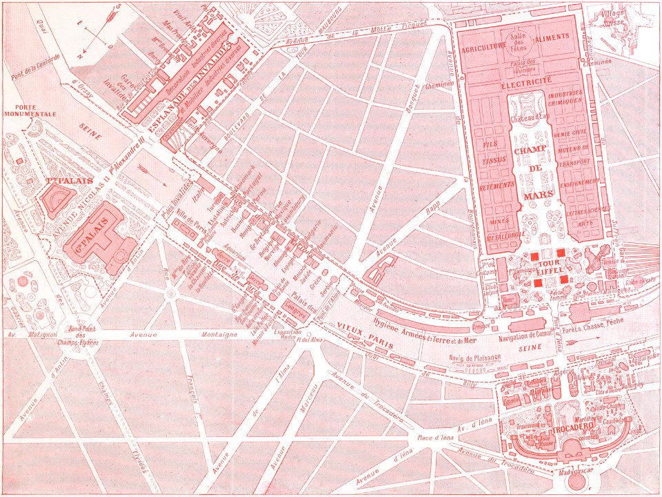 Plan de l'exposition universelle de 1900