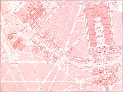 Plan de l'exposition universelle de 1900