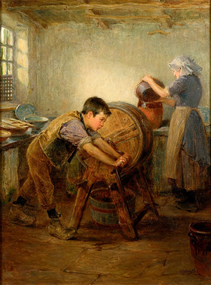 Ralph Hedley The Butter Churn 1897