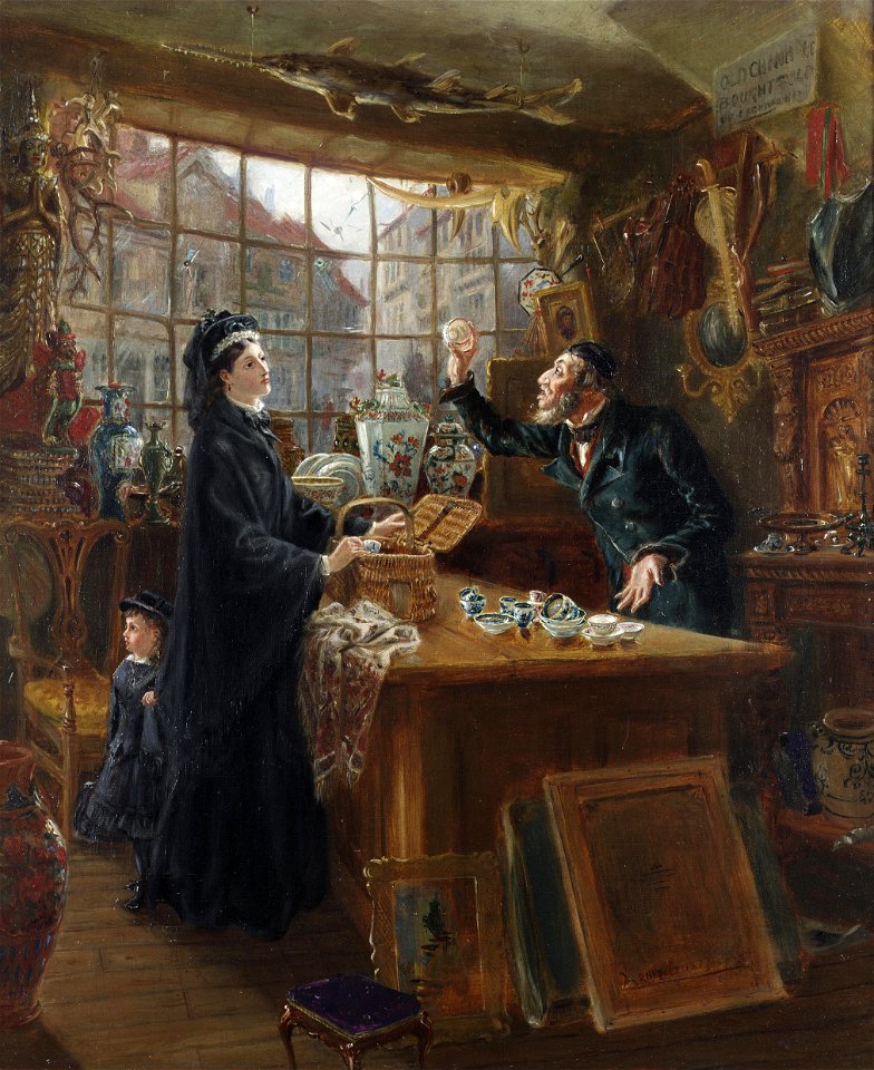 Ralph Hedley The old china shop 1877