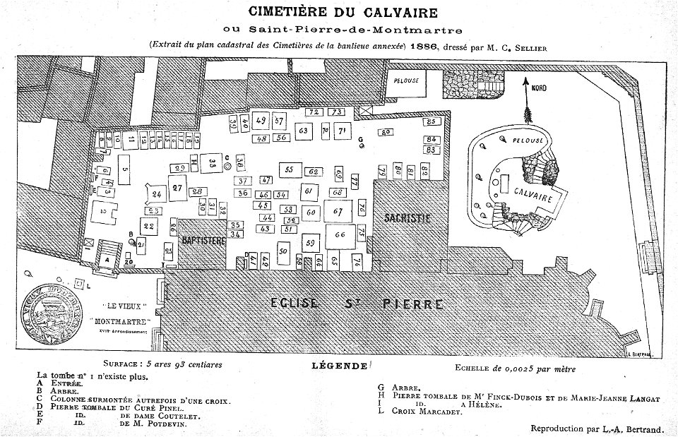 Plan du cimetière du Calvaire 01