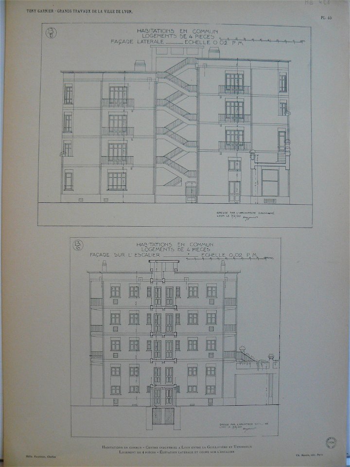 Planche 40. — Habitations en commun, centre industriel à Lyon