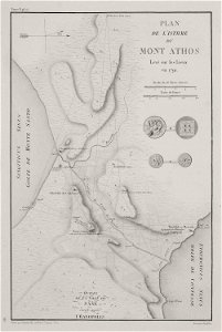 Plan de l'isthme du Mont Athos - Choiseul-gouffier Gabriel Florent Auguste De - 1809