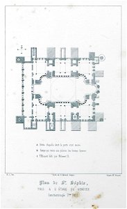 Plan de Ste Sophie, pris a l'étage du gynécée - Godard - Faultrier Victor - 1857
