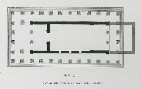 Plan of the Temple of Rome and Augustus - Texier Charles - 1864