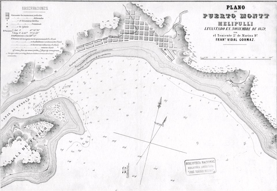 Plano de Puerto Montt 1859
