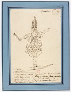 Rameau - Zoroastre - costume scetch by Louis-René Boquet, 1769 - Pretre d'Hariman