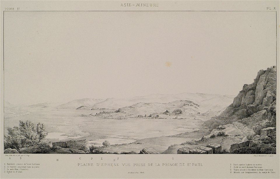 Plaine de'Ephese Vue prise de la prison de St Paul - Rey Etienne - 1867