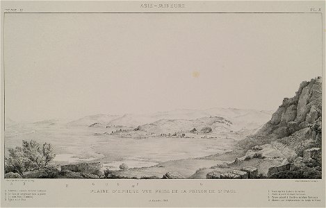 Plaine de'Ephese Vue prise de la prison de St Paul - Rey Etienne - 1867