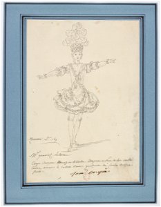 Rameau - Zoroastre - costume scetch by Louis-René Boquet, 1769 - Mr Gardel, La Terre