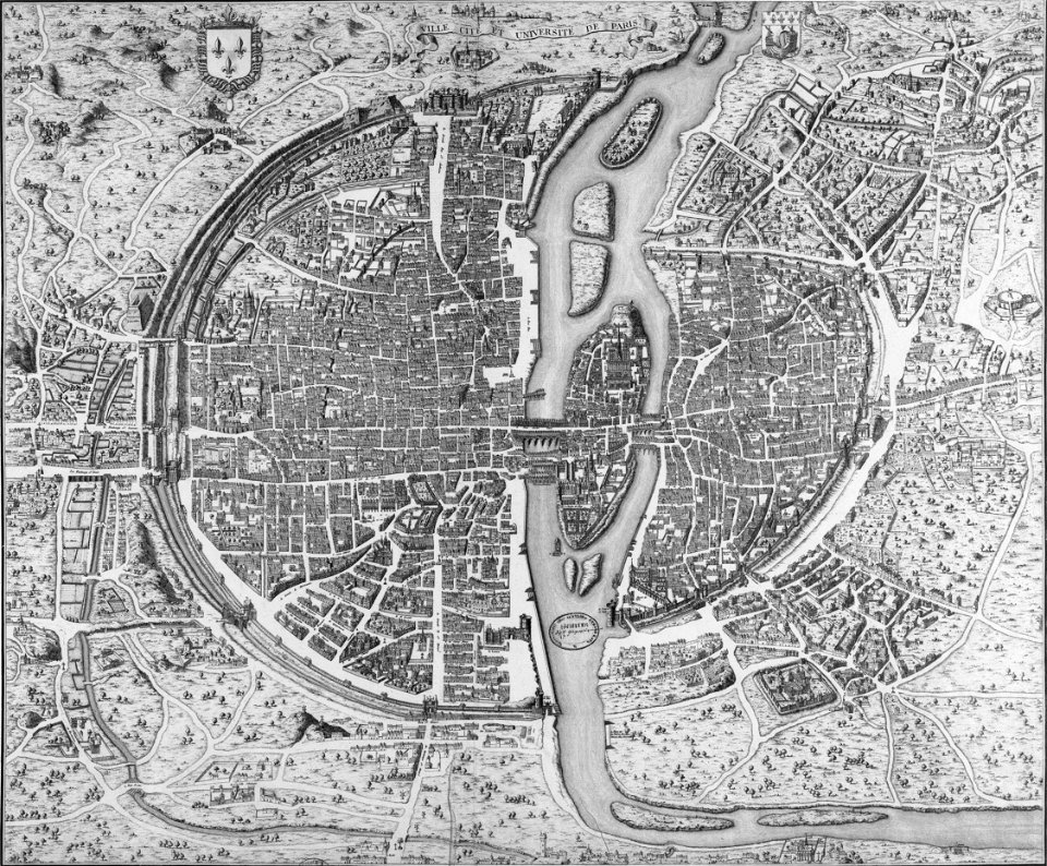 Plan de Saint-Victor vers 1550, d'après la reprise de Dheulland en 1756 - aviary