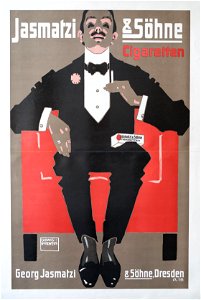 Plakat Zigarettenfabrik Jasmatzi 1913