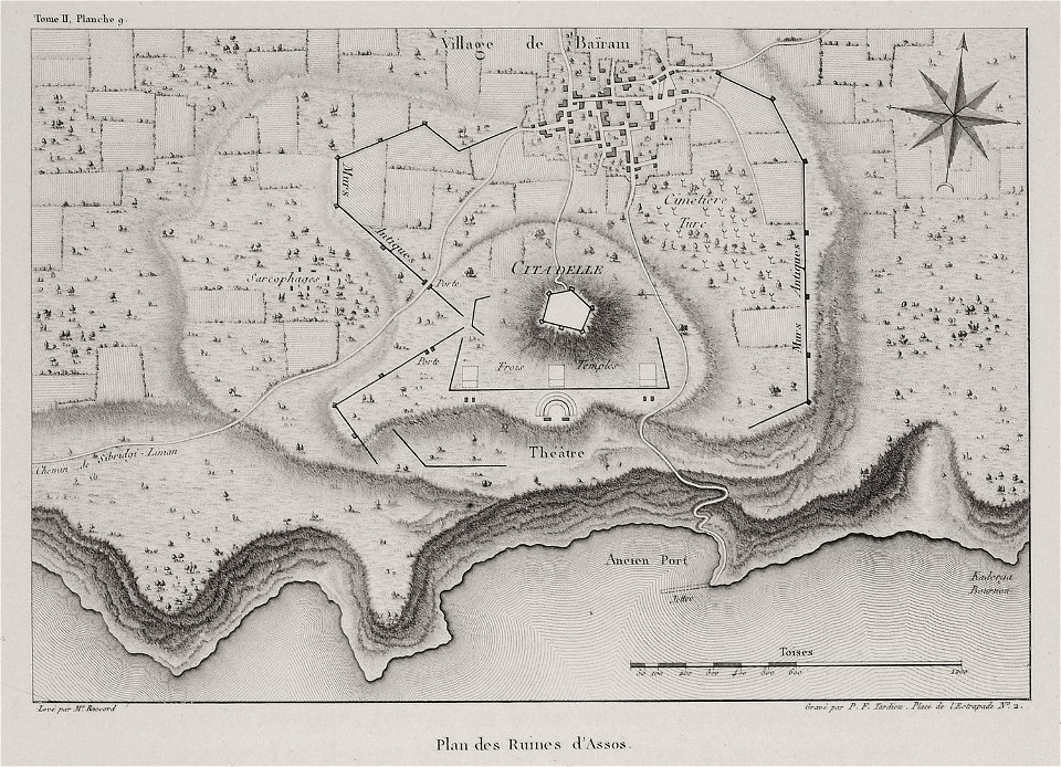 Plan des ruines d'Assos - Choiseul-gouffier Gabriel Florent Auguste De - 1809