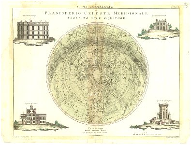 Planisferio celestemeridionale - tagliato sull' Equatore